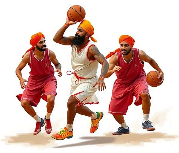 North Indian Version of Goa Dribble Master North Indian version of Goa Dribble Master showing players in traditional Punjabi attire